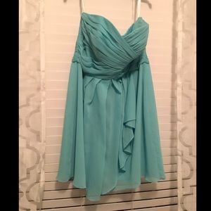 ❤️SHORT CRINKLE CHIFFON DRESS WITH FRONT CASCADE❤️